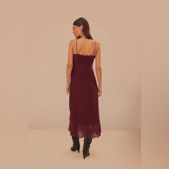 FARM RIO Purple Lace Sleeveless Midi Dress - Picture 5 of 6